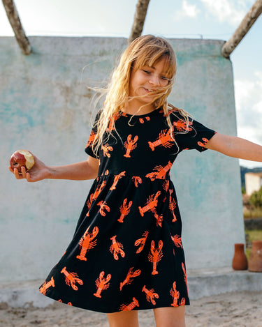 Kids' Lobster Print Tea Dress